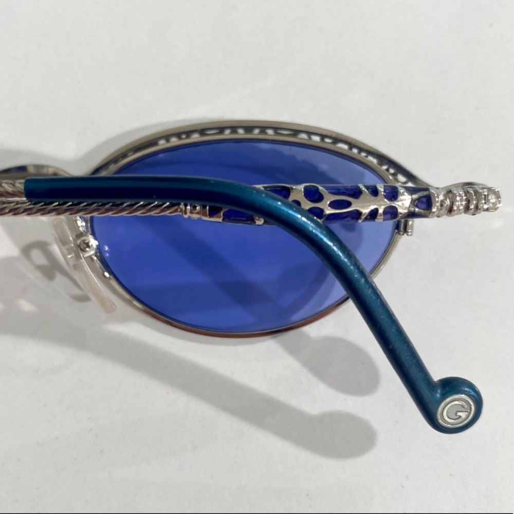 Authentic Jean Paul Gaultier Blue Lens Sunglasses 56-0003 with case - Picture 6 of 10